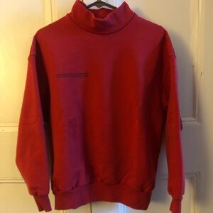Pangaia Red Turtleneck Mock neck Funnel neck Sweatshirt Small